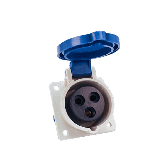 PRISE INDUSTRIELLE ENCASTRABLE INCLINEE 2P+T 16A NTC1-316AXS6h/250VW IP67 444461 CHINT