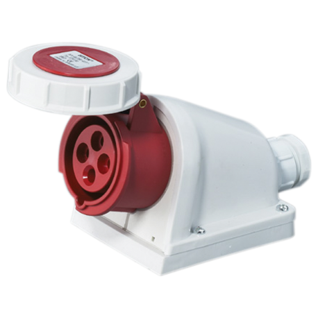 PRISE INDUSTRIELLE ENCASTRABLE INCLINEE 3P+T 125A NTC1-4125AXS6h/415VW IP67 444471 CHINT