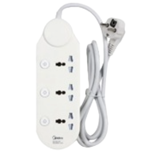 RALLONGE 3T UNIVERSELLE 2MX1.25MM² 3250W MDL-ESU3K3B-2MF MIDEA