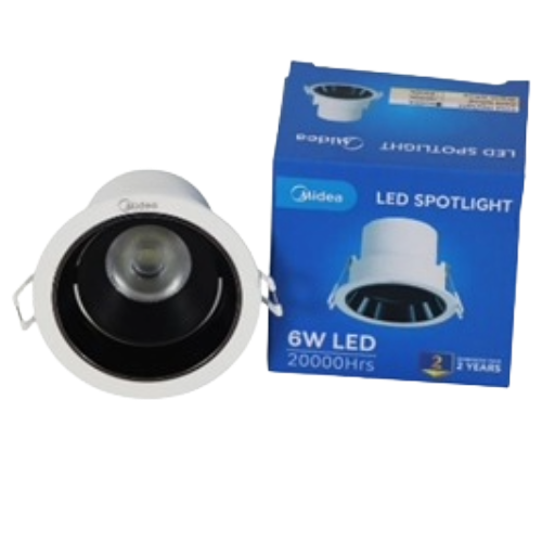 SPOT LED 6W CRI90 BLANC ANTI-GLARE 6500K MDL-SP25R06W65-01B MIDEA