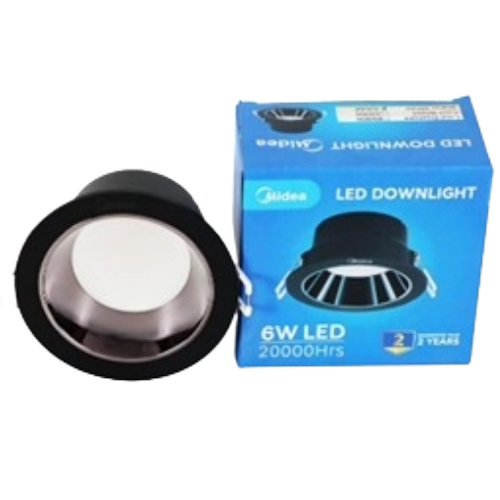 SPOT LED 6W CRI90 NOIR ANTI-GLARE 6500K MDL-DL25R06W65-01C MIDEA