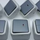 BOUTON POUSSOIR GRIS + NEON ENCASTRE ETANCHE IP55 EUPRDB/N MIDEA